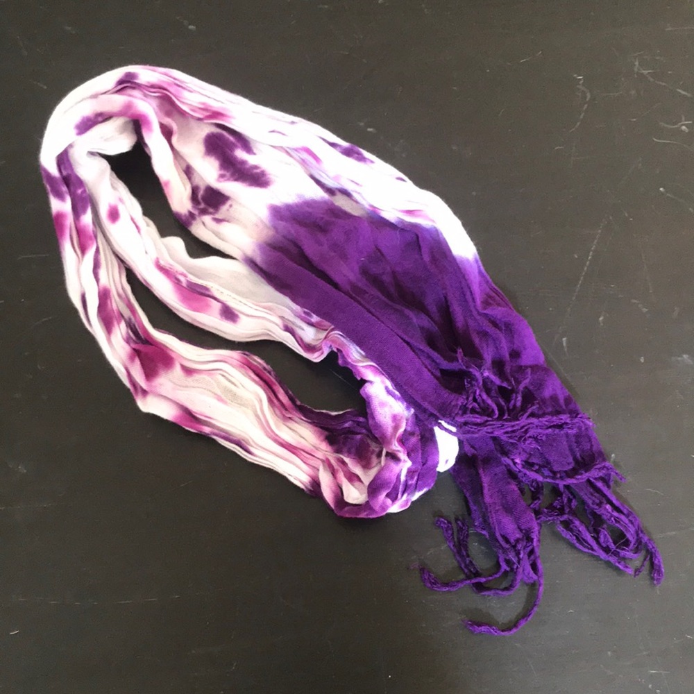 Purple tie dye scarf - Picture 1 of 1
